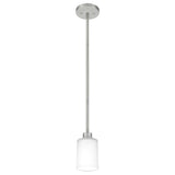 Quoizel Pruitt White Painted Etched Glass 1-light Mini Pendant