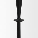 Qwin Matte Black Cast Aluminum Tall Candle Holder - 4.5 x 4.5 x 15