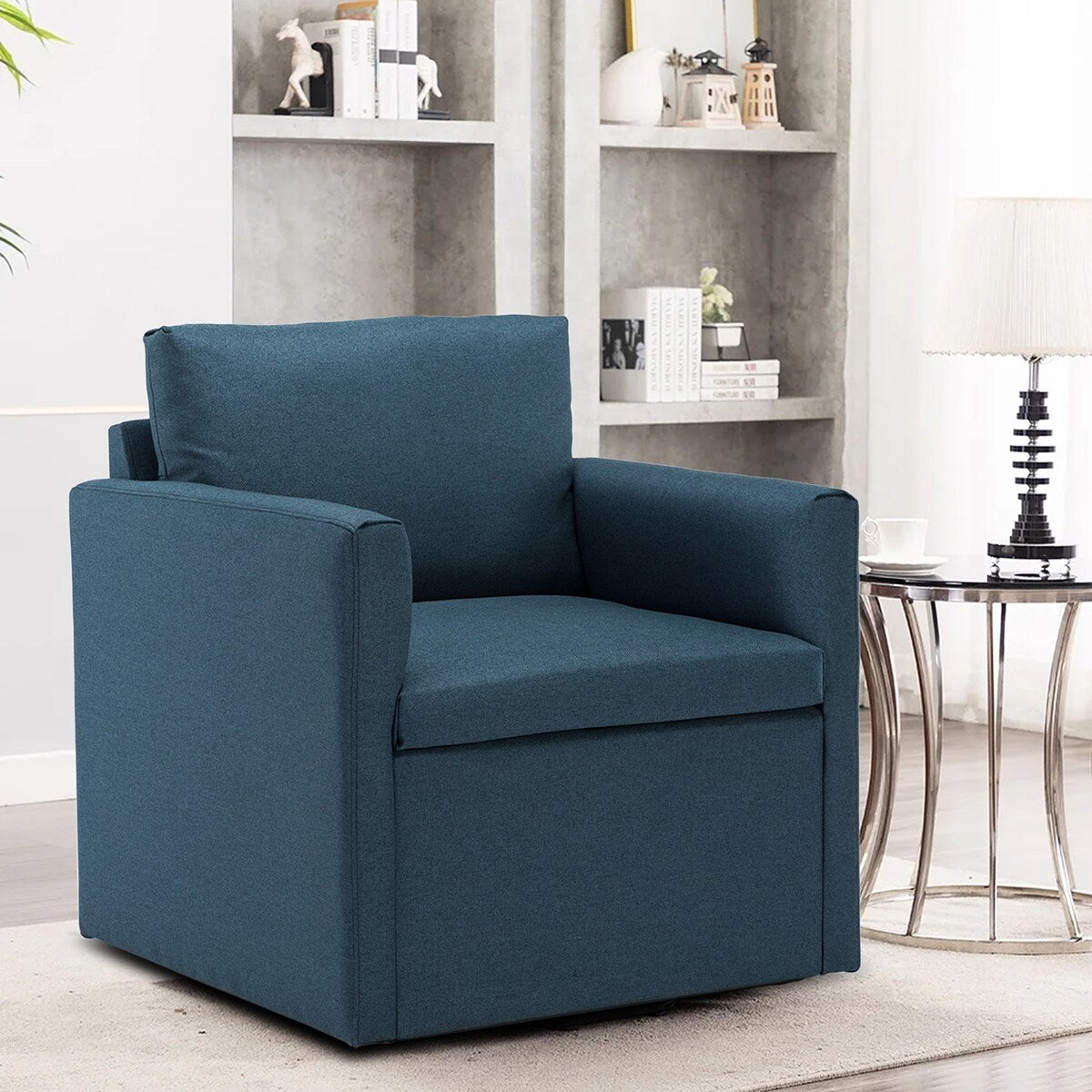 Qwork Modern Upholstered Single Sofa Armchair Accent Chair