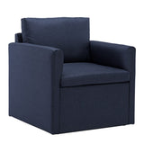 Qwork Modern Upholstered Single Sofa Armchair Accent Chair