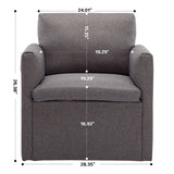 Qwork Modern Upholstered Single Sofa Armchair Accent Chair