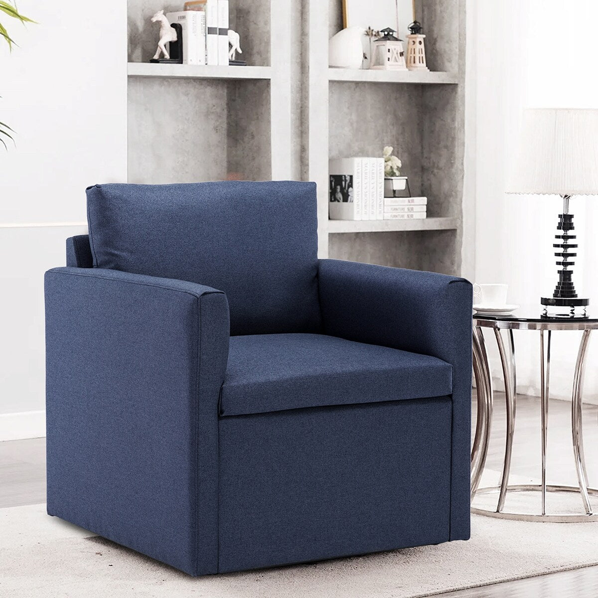 Qwork Modern Upholstered Single Sofa Armchair Accent Chair