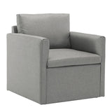 Qwork Modern Upholstered Single Sofa Armchair Accent Chair
