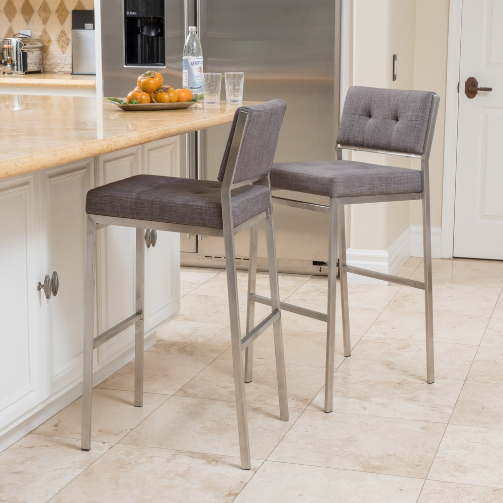 Christopher Knight Home Qyto 30-inch Fabric Barstool (Set of 2)