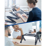 RAINBEAN Adjustable and Foldable Portable Laptop Stand with Mouse Pad
