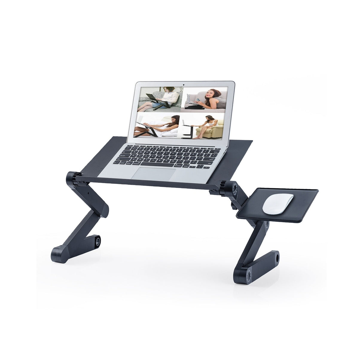 RAINBEAN Adjustable and Foldable Portable Laptop Stand with Mouse Pad