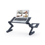 RAINBEAN Adjustable and Foldable Portable Laptop Stand with Mouse Pad