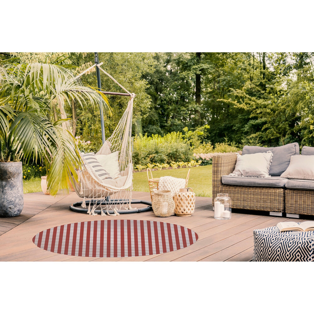 RED GINGHAM DREAM Outdoor Rug By Kavka Designs
