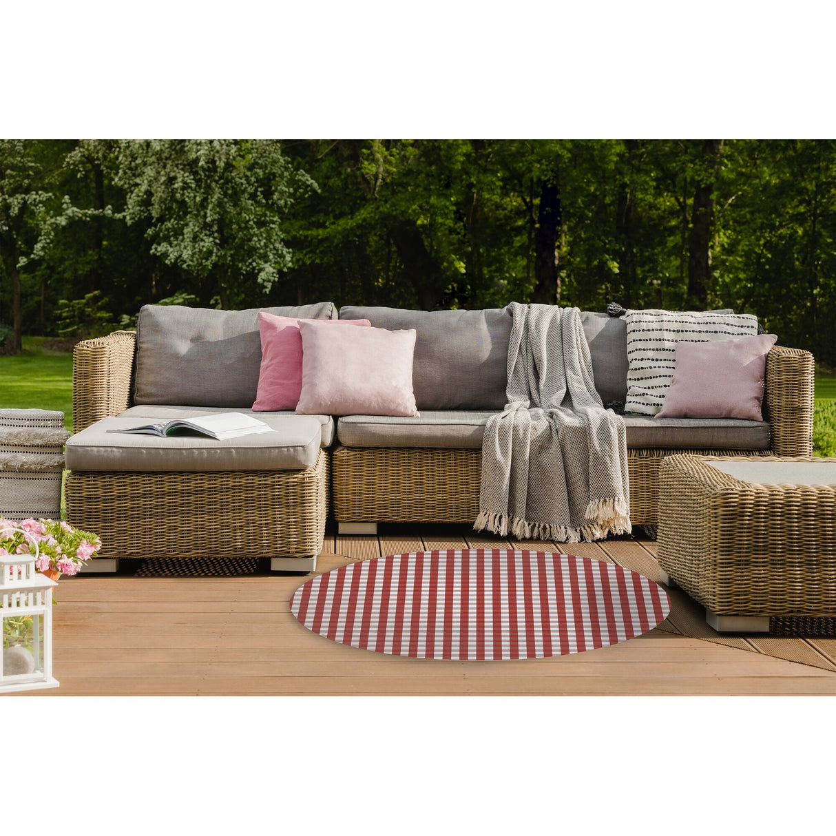 RED GINGHAM DREAM Outdoor Rug By Kavka Designs