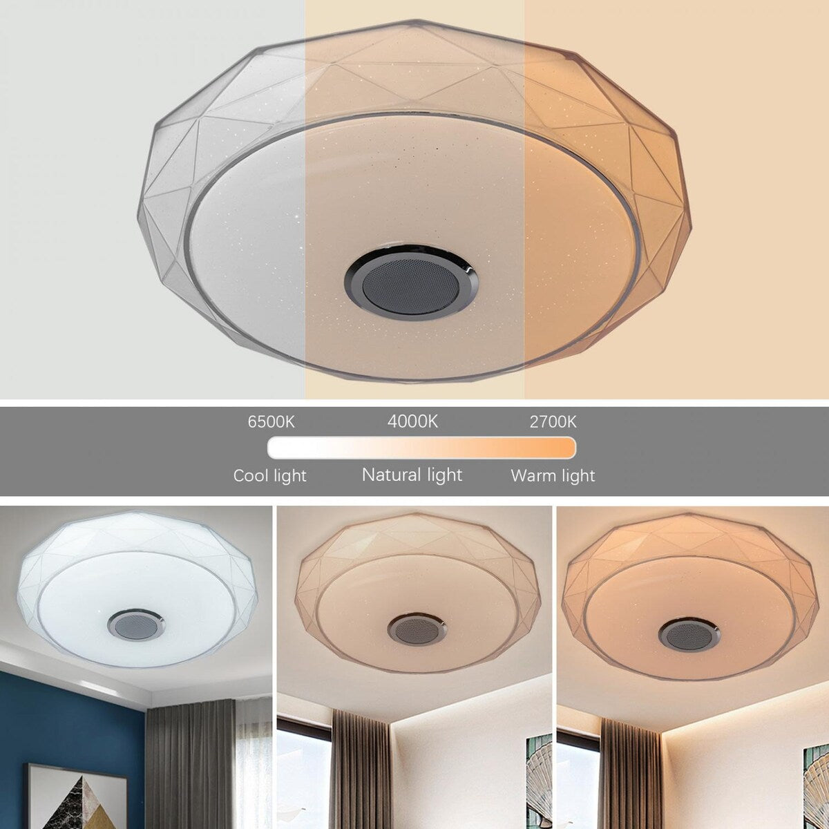 RGB Ceiling Smart Light with Remote Contorl & APP Contorl