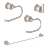 ROHL KA-MBN-4-APC Michael Berman Zephyr 4-Piece Bathroom Accessory Kit, Polished Chrome