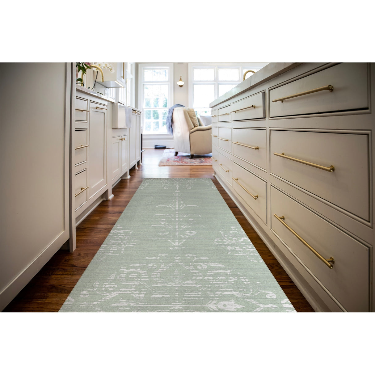 ROMIE GREEN Kitchen Mat By Kavka Designs