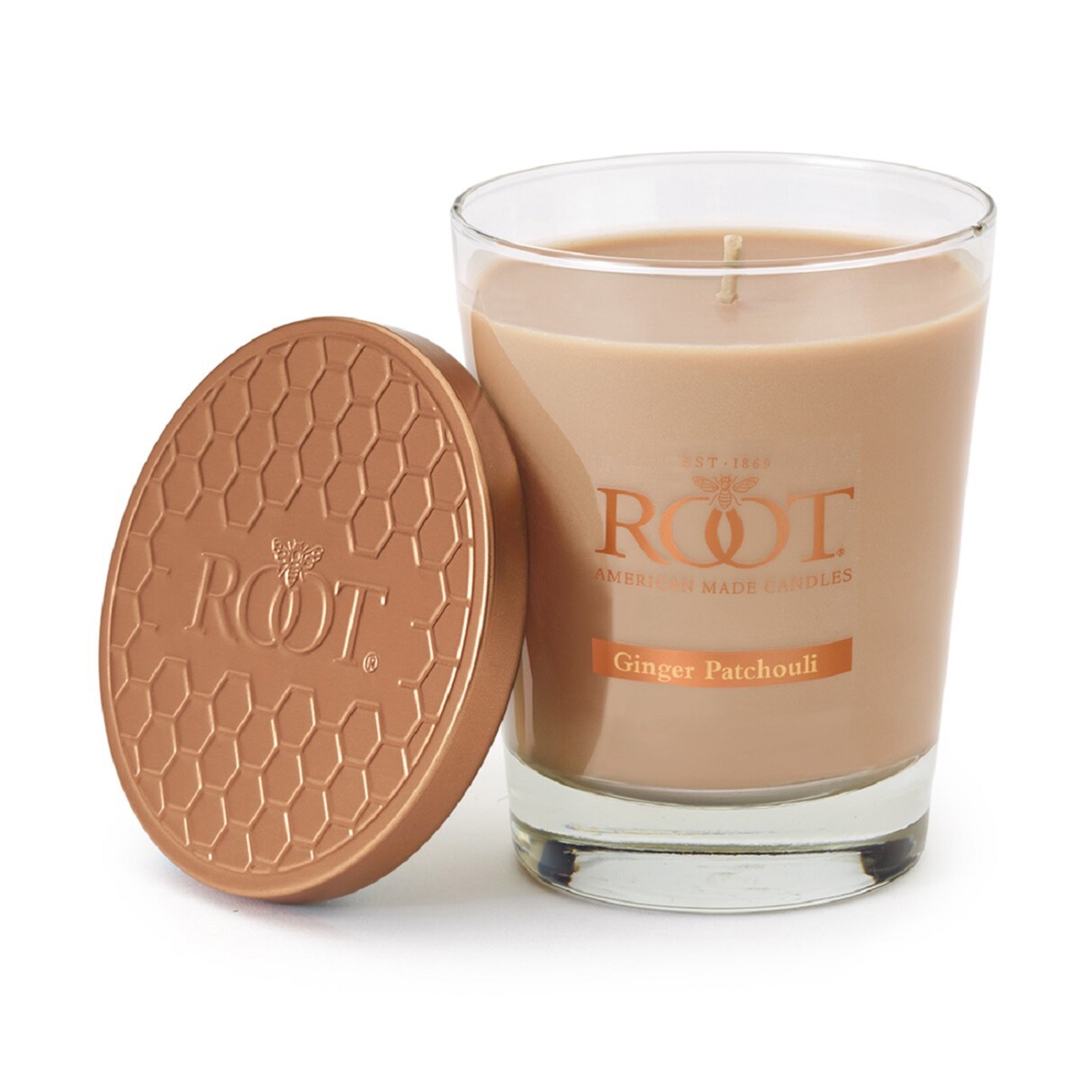 Root Candles Ginger Patchouli 10.5 oz Large Veriglass Jar