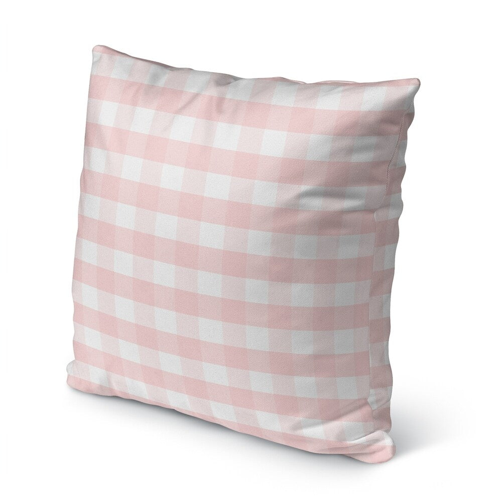 ROSE GINGHAM DREAM Indoor|Outdoor Pillow By Kavka Designs - 18" x 18"