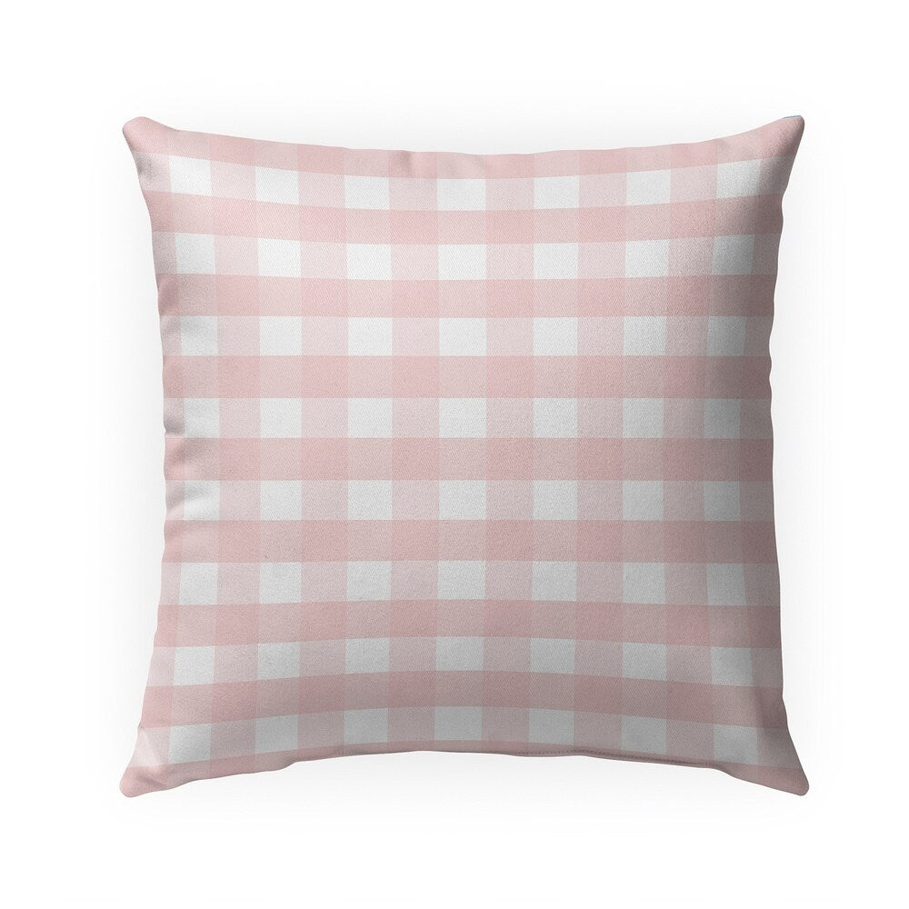ROSE GINGHAM DREAM Indoor|Outdoor Pillow By Kavka Designs - 18" x 18"