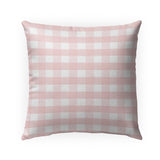 ROSE GINGHAM DREAM Indoor|Outdoor Pillow By Kavka Designs - 18" x 18"