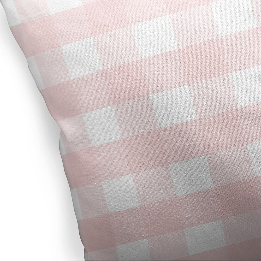 ROSE GINGHAM DREAM Indoor|Outdoor Pillow By Kavka Designs - 18" x 18"