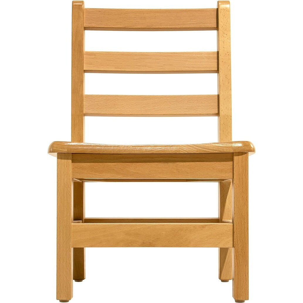RRI Goods Ladderback Kids Chair, Classroom Seating Toddler Fully Assembled Beechwood Chair Set of 2