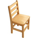 RRI Goods Ladderback Kids Chair, Classroom Seating Toddler Fully Assembled Beechwood Chair Set of 2
