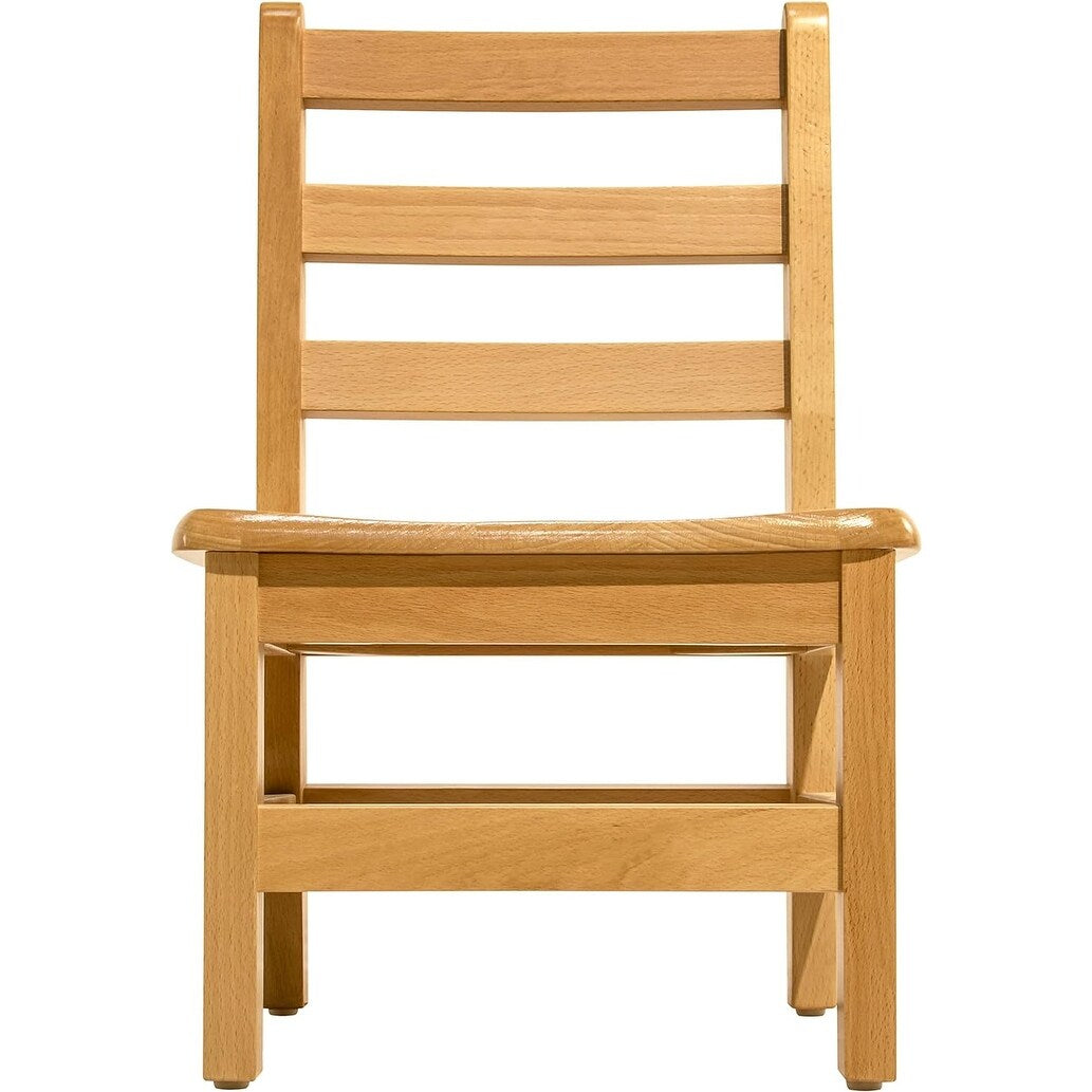 RRI Goods Ladderback Kids Chair, Classroom Seating Toddler Fully Assembled Beechwood Chair Set of 2