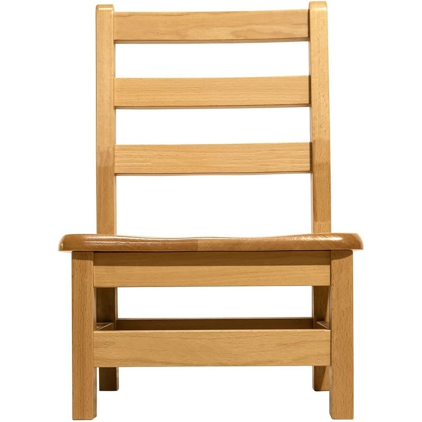 RRI Goods Ladderback Kids Chair, Classroom Seating Toddler Fully Assembled Beechwood Chair Set of 2