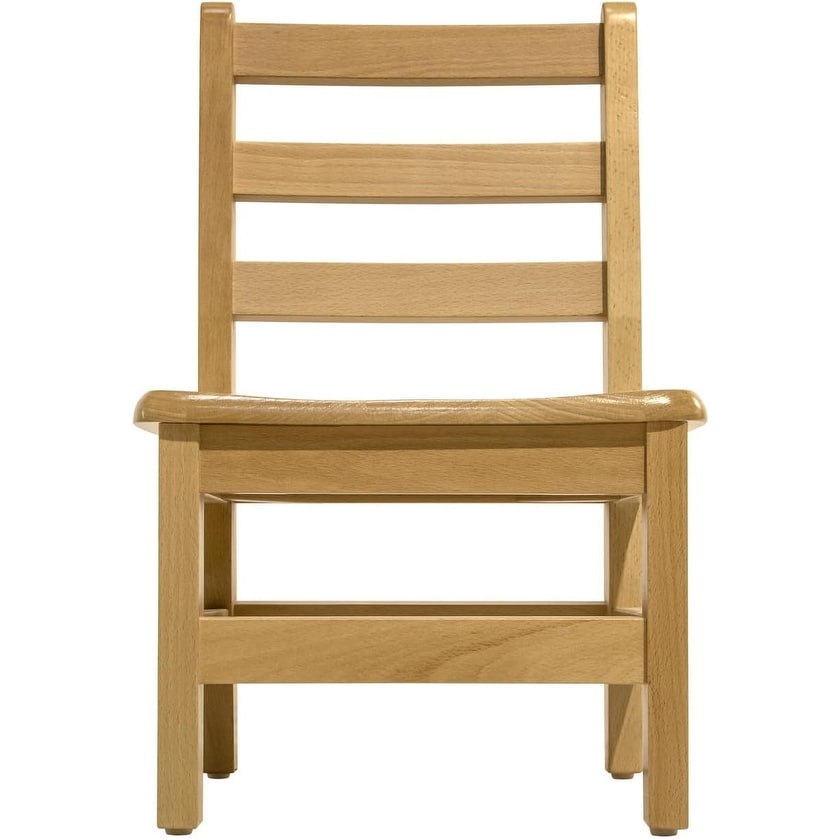 RRI Goods Ladderback Kids Chair, Classroom Seating Toddler Fully Assembled Beechwood Chair Set of 2