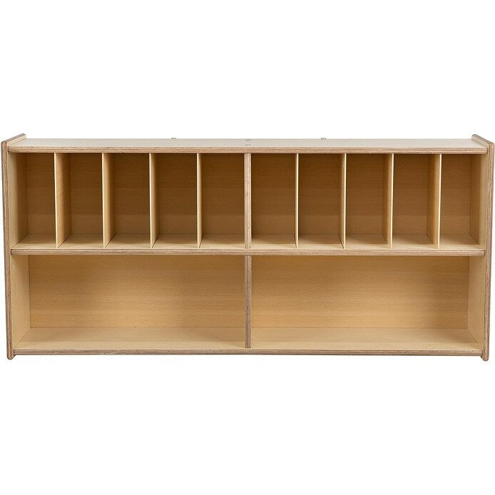 RRI Goods Wall Mount Baby Diaper Caddy Organizer with Storage Unit, 100% Birch Plywood Storing Kids Diapers, Wipes in Nursery
