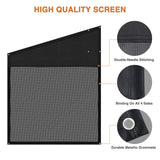RV Awning Sun Shade Screen with Zipper, Black Mesh Camper Sunshade RV Awning Accessories, UV Blocker Privacy Screen