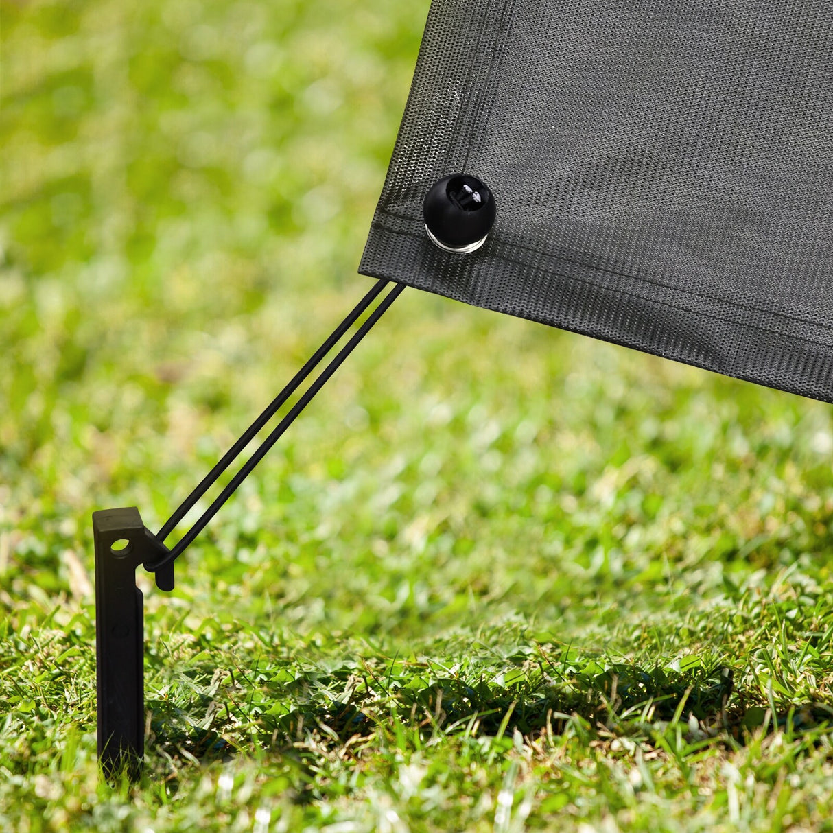 RV Awning Sun Shade Screen with Zipper, Black Mesh Camper Sunshade RV Awning Accessories, UV Blocker Privacy Screen