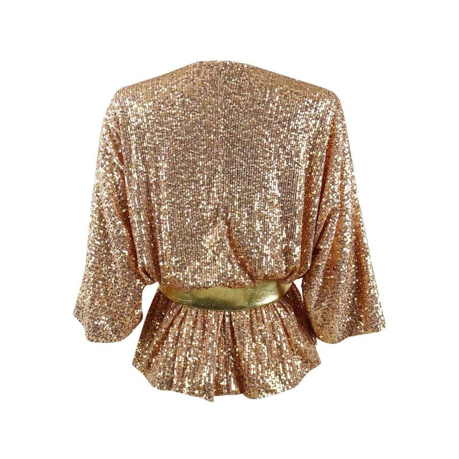 Rachel Zoe Women's Harrison Sequin Belted Jacket