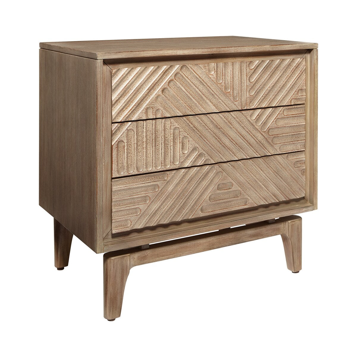 Racine Sandstone 5-piece Platform Bedroom Set with Patterned Headboard