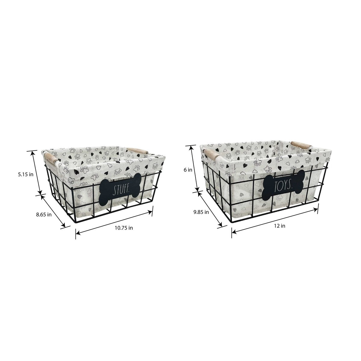 Rae Dunn Pet Storage Baskets Set of 2