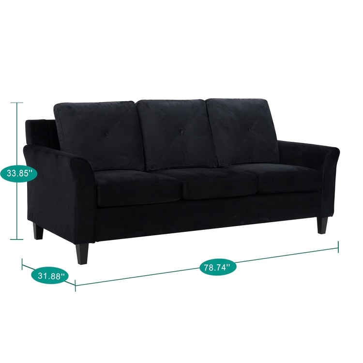 Raelynn Button Tufted Sofa Affordable Modern Sofa - Microfiber Couch for Small Spaces, Living Room, Bedroom