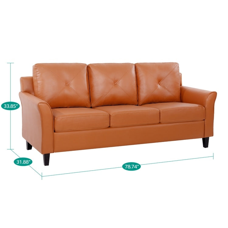 Raelynn Button Tufted Sofa Affordable Modern Sofa - Microfiber Couch for Small Spaces, Living Room, Bedroom