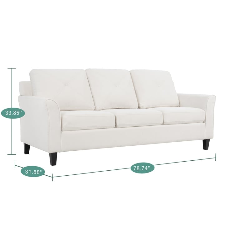 Raelynn Button Tufted Sofa Affordable Modern Sofa - Microfiber Couch for Small Spaces, Living Room, Bedroom