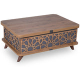 Raik Modern Design Coffee Table, Convertible Lift-up Tables - 40" x 14" x 24"