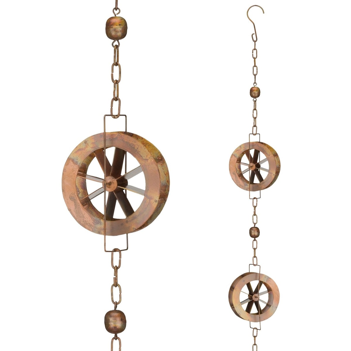 Rain Chain - Water Wheel - 4.75"x3"x100"