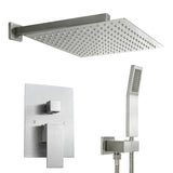 Kichae 12-Inch Rain Shower System Wall Mounted Waterfall Shower System With Rough-In Valve Body and Trim