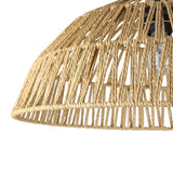 Raina River of Goods Black Metal and Natural Rattan Boho 77-Inch Floor Lamp - 40" x 17" x 77"