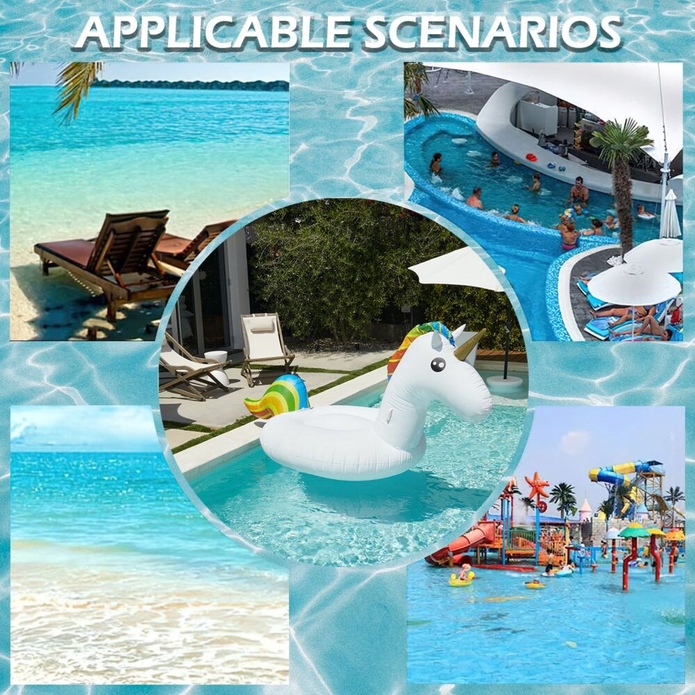 Rainbow Large Unicorn Children's Inflatable Swimming Pool Float
