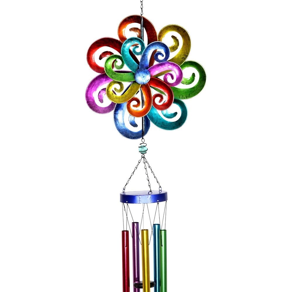 Rainbow Spinning Wind Chime