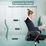 Ralap Modern Black Ergonomic Swivel Office Chair with Mesh Back by Furniture of America