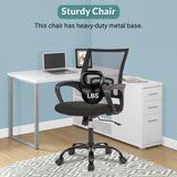 Ralap Modern Black Ergonomic Swivel Office Chair with Mesh Back by Furniture of America