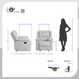 Raleigh Chenille Manual Glider Reclining Chair