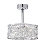 Ralph 15 Inch Chrome Polish Crystal Fandelier - N/A