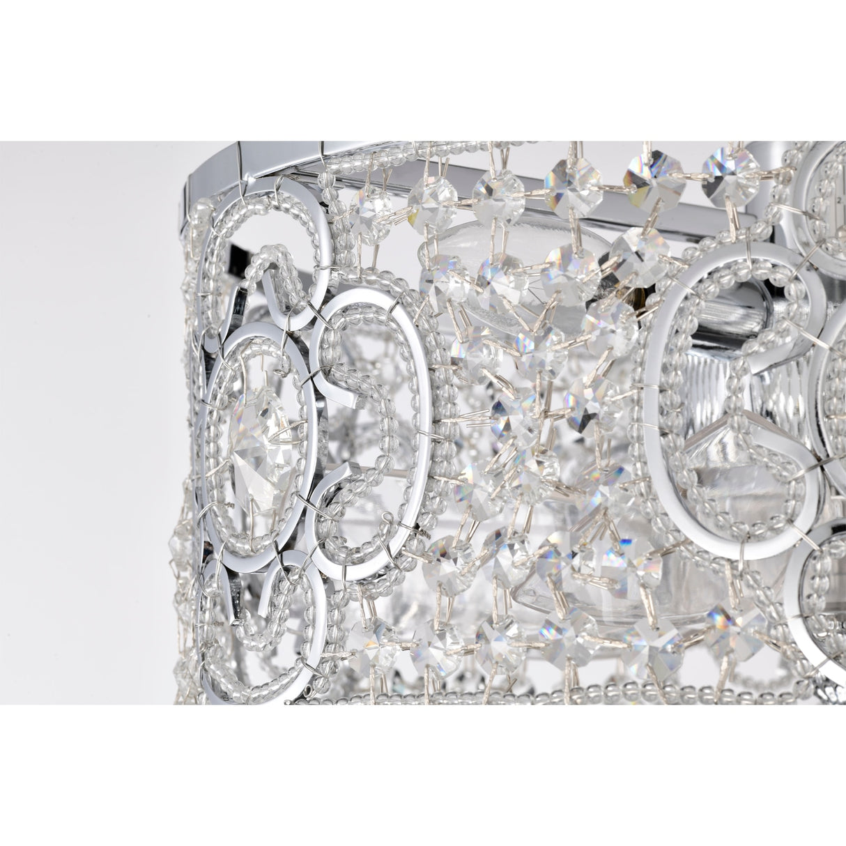 Ralph 15 Inch Chrome Polish Crystal Fandelier - N/A