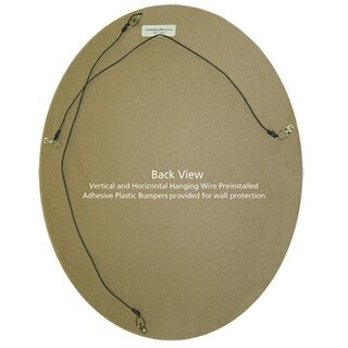 Ramino Framed Oval Mirror in Gold Leaf