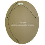 Ramino Framed Oval Mirror in Gold Leaf