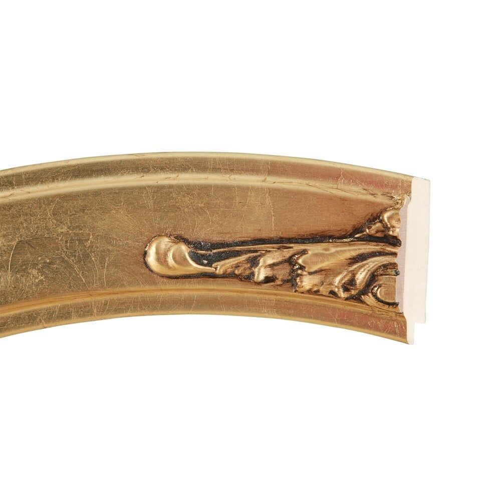 Ramino Framed Oval Mirror in Gold Leaf
