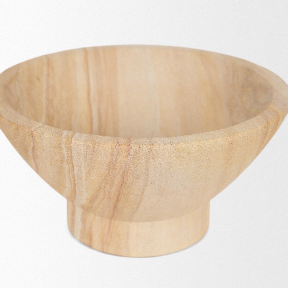 Ramira Beige Sandstone Decorative Pedestal Bowl